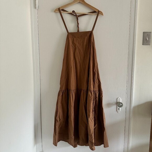 Everlane pinafore dress in ash brown. Small. - Picture 1 of 4